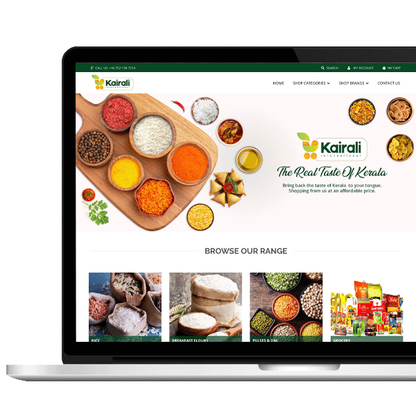 Indian grocery business website development